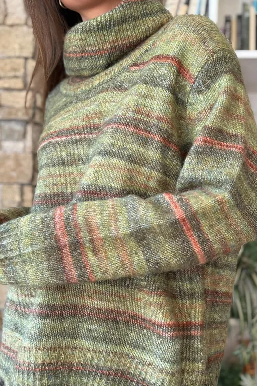 Braemar Stripey Knit Greens